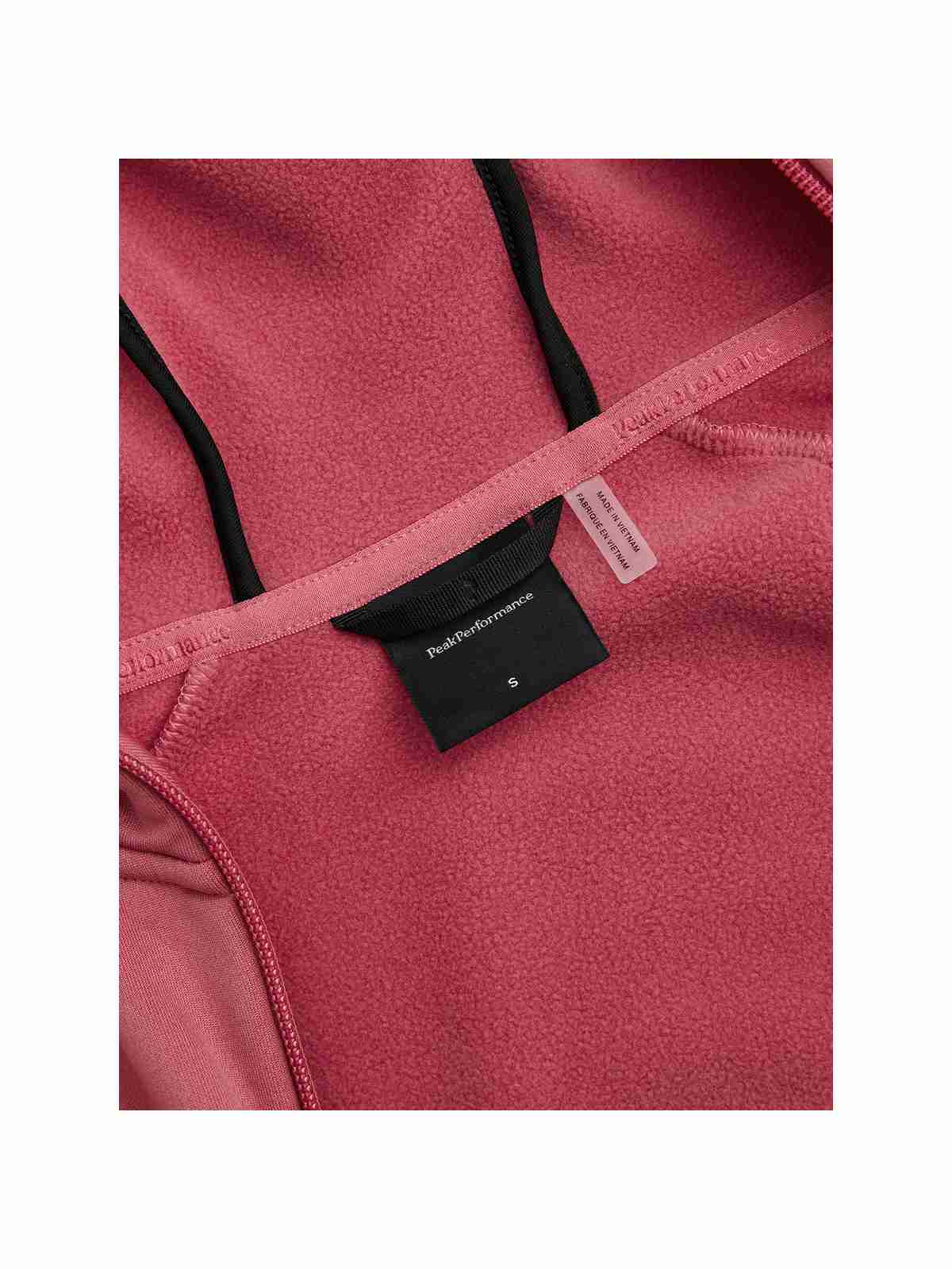 Bluza z kapturem damska PEAK PERFORMANCE Rider Essentials Midlayer Zip Hood różowa