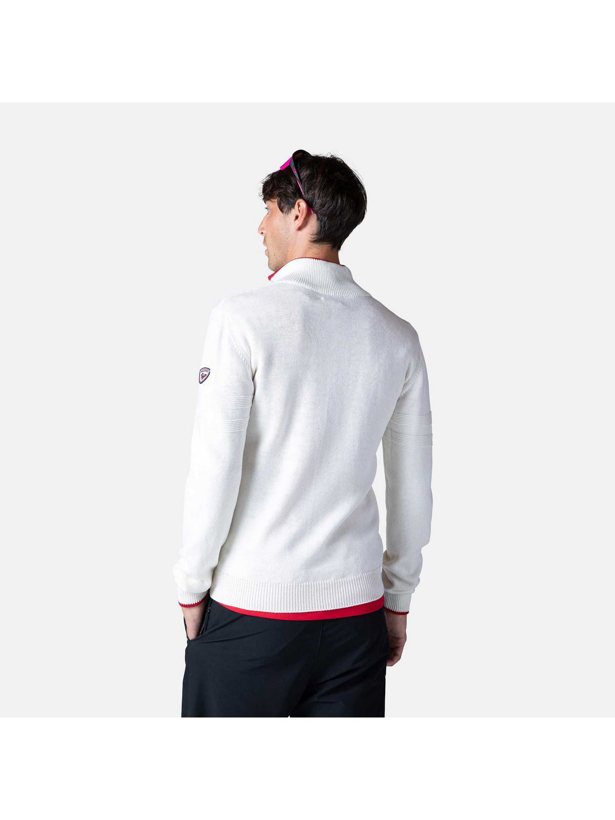 Sweter Rossignol Stripe 1/2 Zip Knit biały - Adventure Sports
