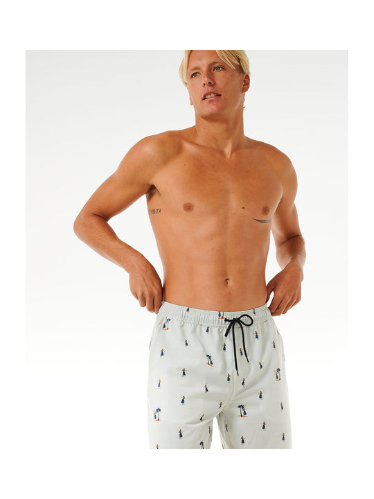 Boardshorty surfingowe męskie RIP CURL Hula Breach Volley białe - Adventure Sports
