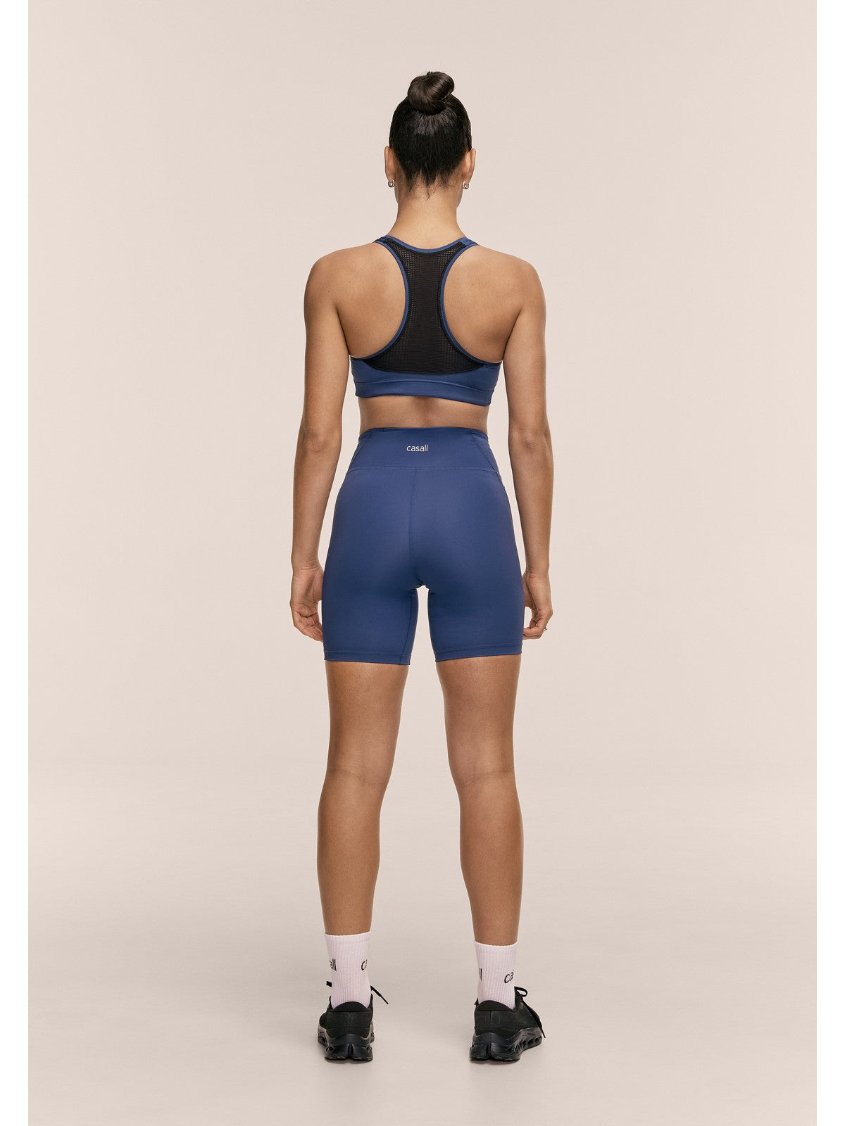 Legginsy treningowe damskie CASALL Performance Running Bikers kolor granatowy