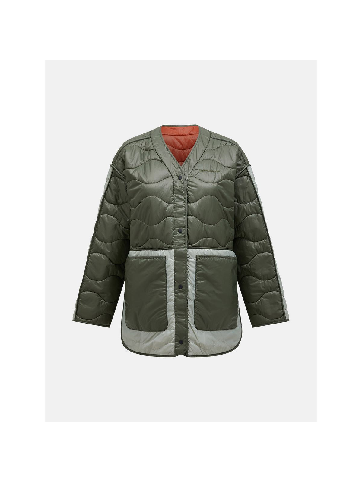 Kurtka Peak Performance W Quilted Oversized Liner zielony - Adventure Sports