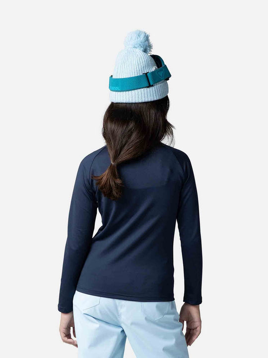 Bluza polarowa dziewczęca Rossignol Girl 1/2 Zip Warm Stretch granatowy - Adventure Sports
