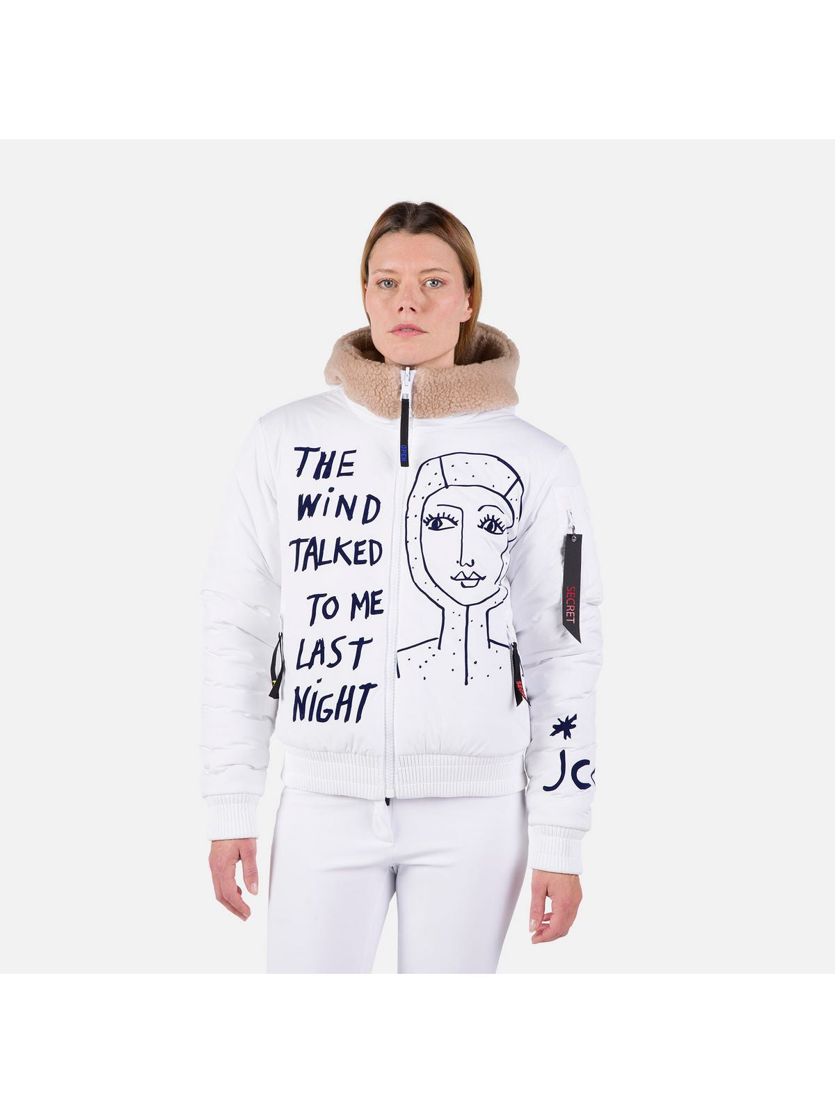 Kurtka narciarska damska Rossignol W Yety Fleecy Bomber Jkt biały - Adventure Sports