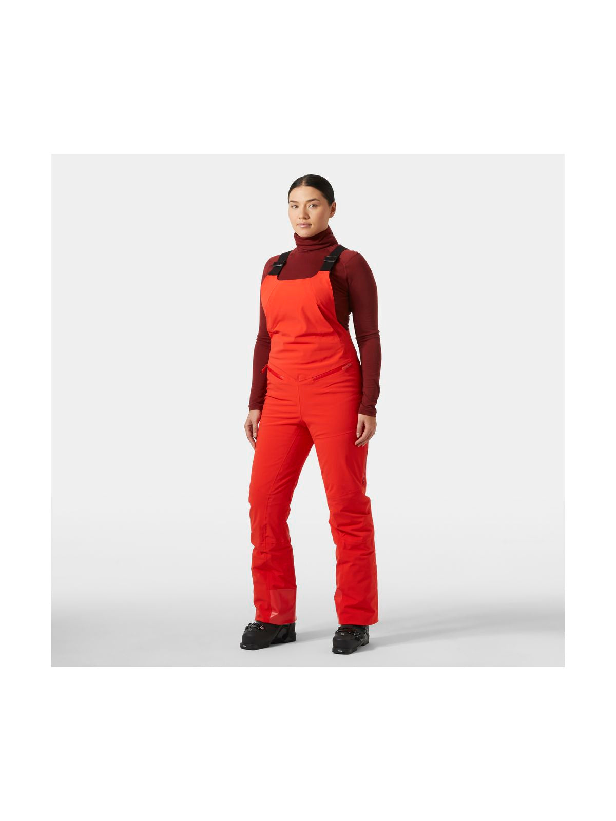 Spodnie narciarskie damskie HELLY HANSEN W ALPHELIA BIB PANT czerwone