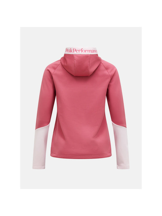 Bluza z kapturem damska PEAK PERFORMANCE Rider Essentials Midlayer Zip Hood różowa
