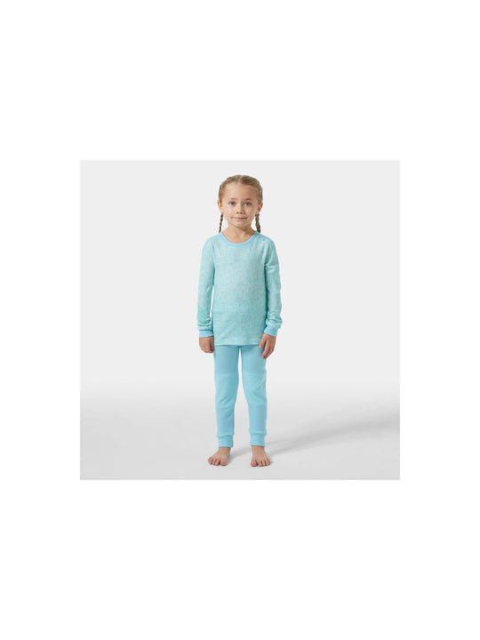 Bielizna dziecięca HELLY HANSEN K Graphic Lifa Merino Set kolor niebieski
