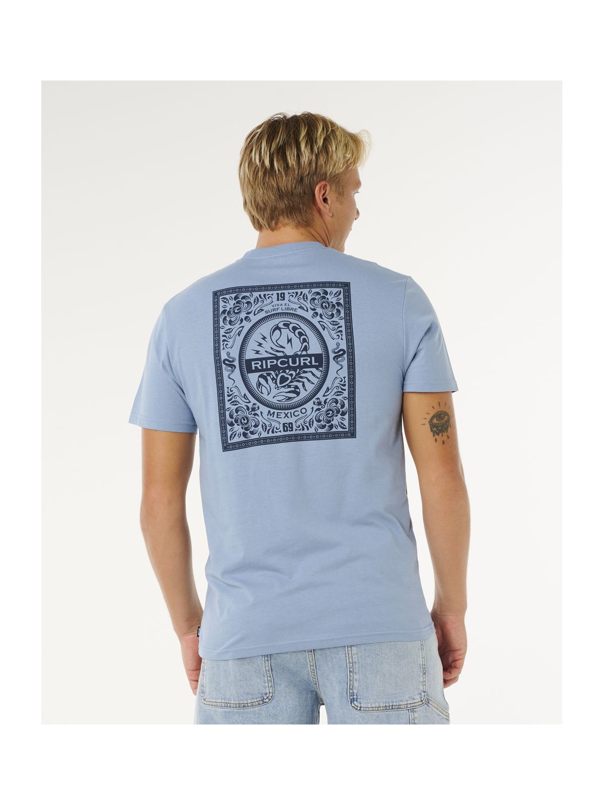 Koszulka męska RIP CURL Desti Animals Tee niebieska