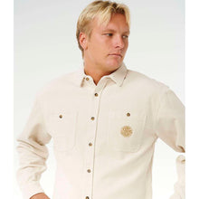 Koszula męska RIP CURL Premium Surf Cord L/S Shirt beżowa
