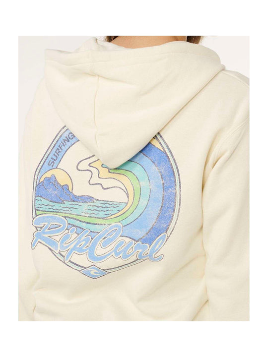 Bluza damska RIP CURL Poolside Zip Thru Relaxed Hood beżowa
