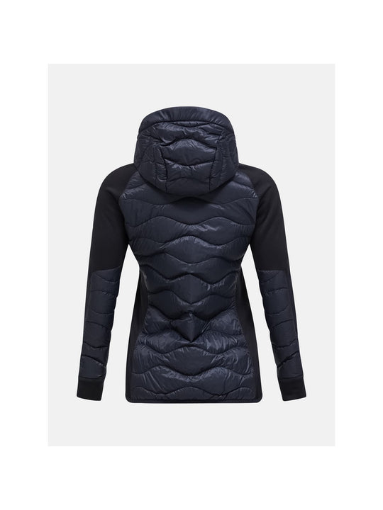 Kurtka puchowa damska Peak Performance W Helium Down Hybrid Hood czarna - narciarska - Adventure Sports
