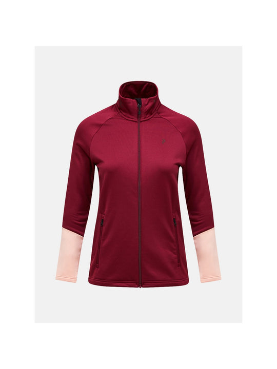 Bluza PEAK PERFORMANCE W Rider Essentials Zip Jacket bordowy
