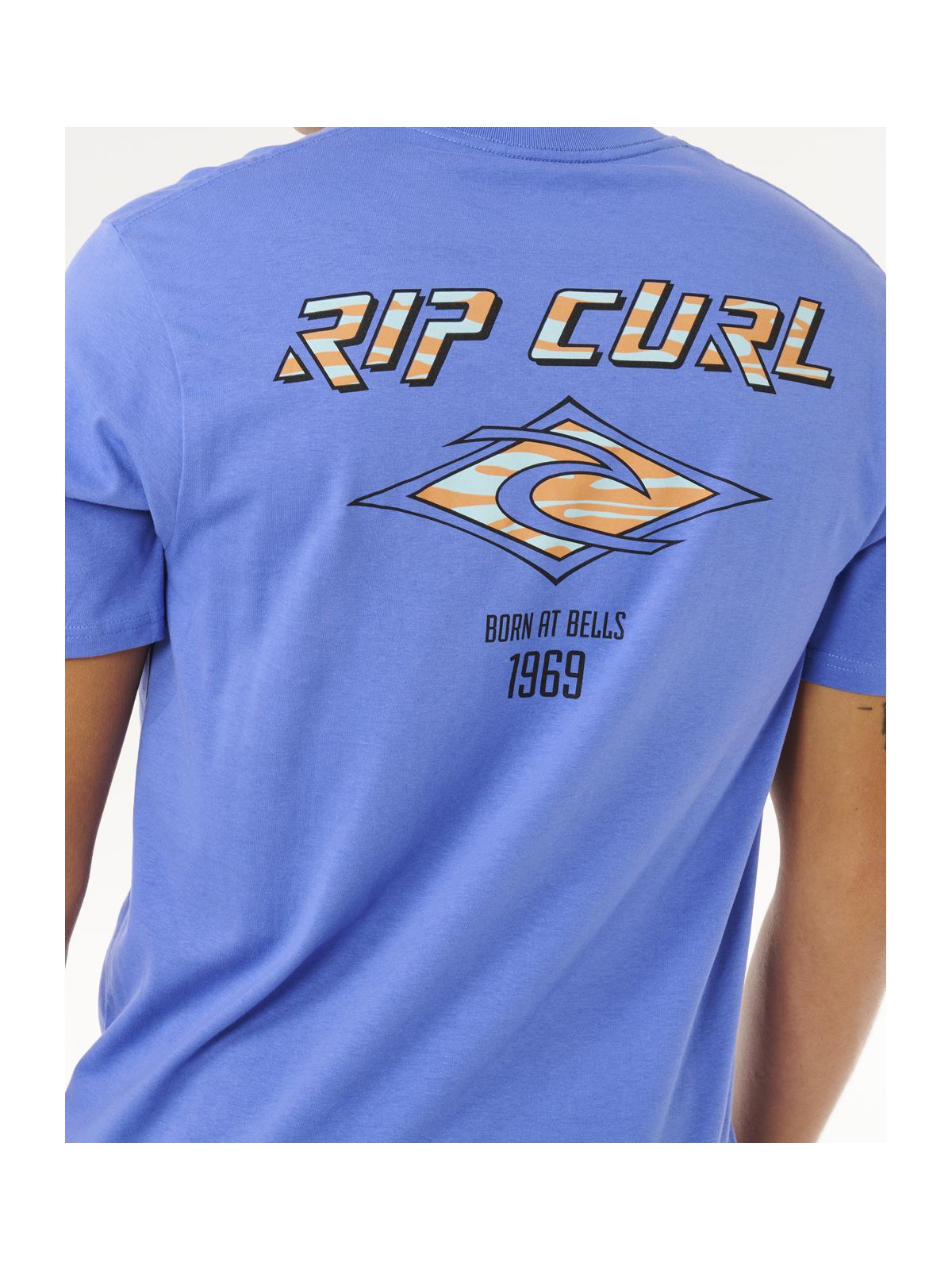 Koszulka męska RIP CURL Fade Out Icon Tee niebieska