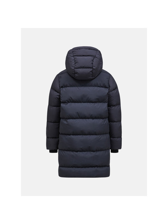Płaszcz puchowa Peak Performance Jr Long Puffer czarny - Adventure Sports
