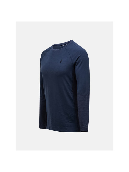 Koszulka termiczna PEAK PERFORMANCE Magic Crew Men niebieski - Adventure Sports
