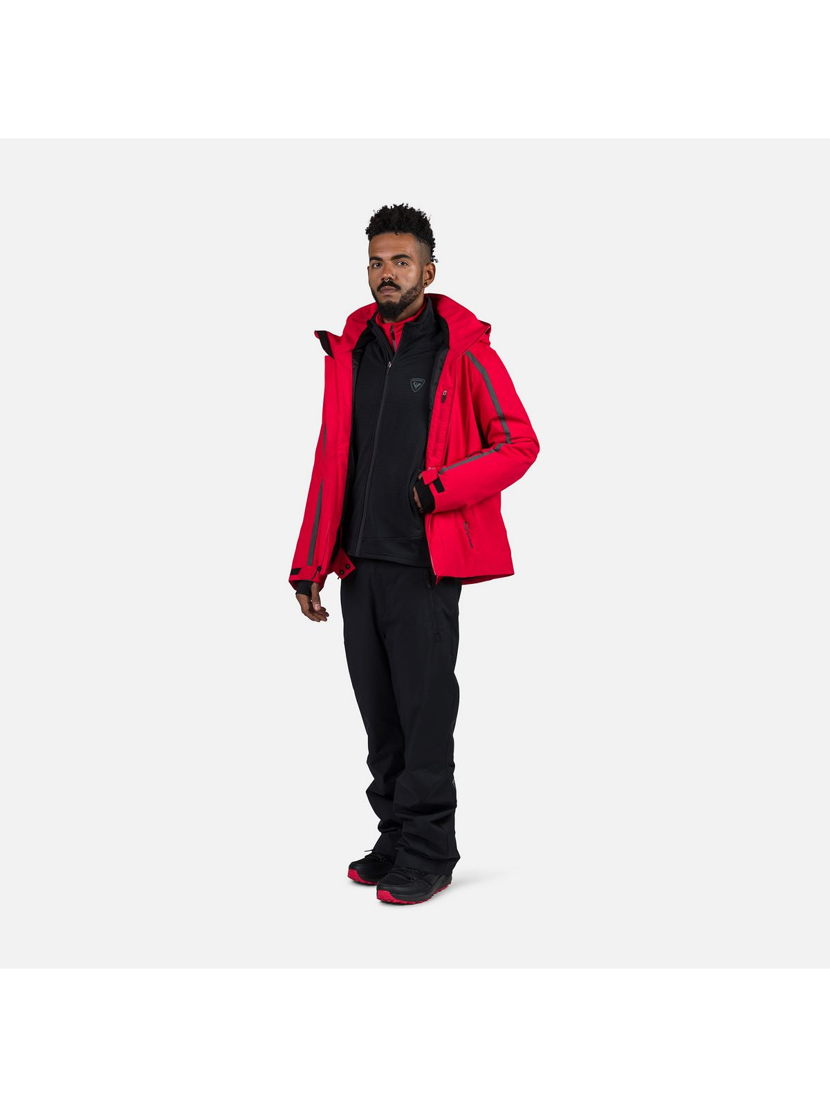 Bluza męska męska ROSSIGNOL Blackside Fleece Fz czarny