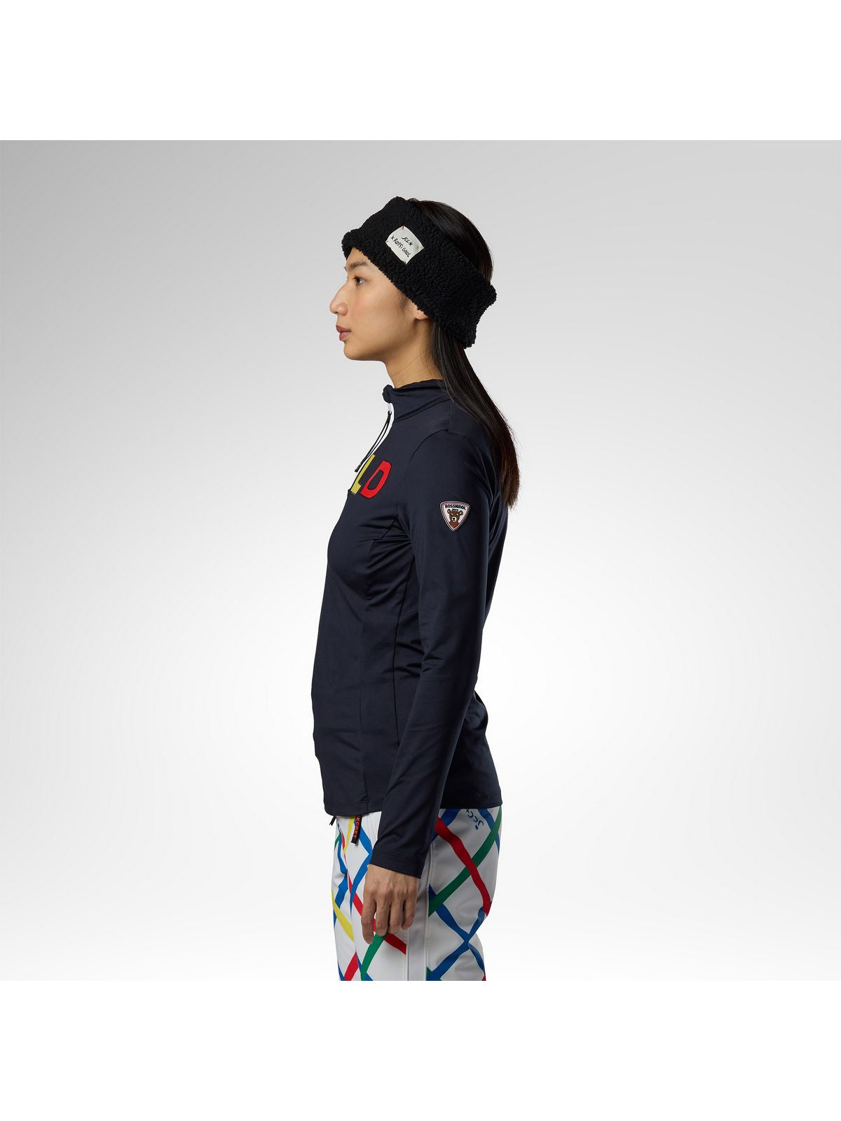 Bluza damska ROSSIGNOL W Jcc Quarter Zip First Layer czarna