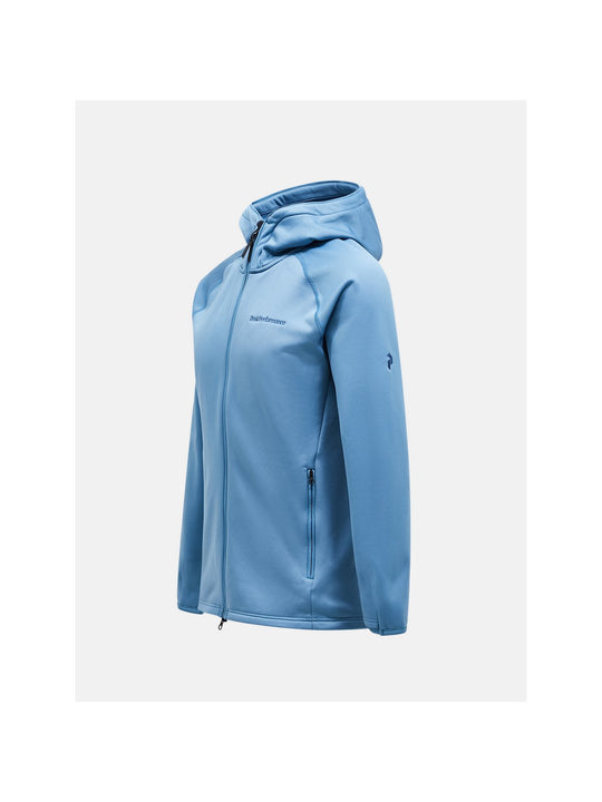 Bluza Peak Performance Flo M Chill Light Zip Hoo szary - Adventure Sports
