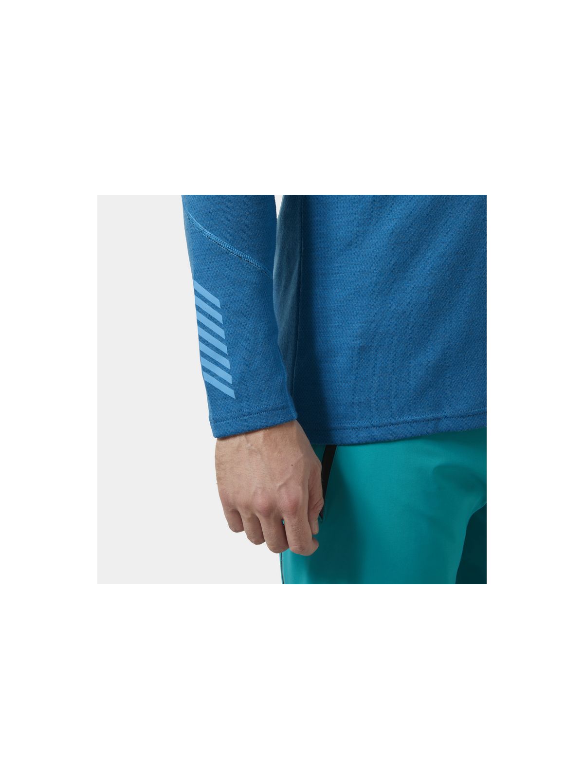 Koszulka męska HELLY HANSEN Lifa Merino Midweight Crew  kolor niebieski