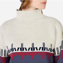 Sweter damski ROSSIGNOL W PATTERNED TN SWEATER niebieski
