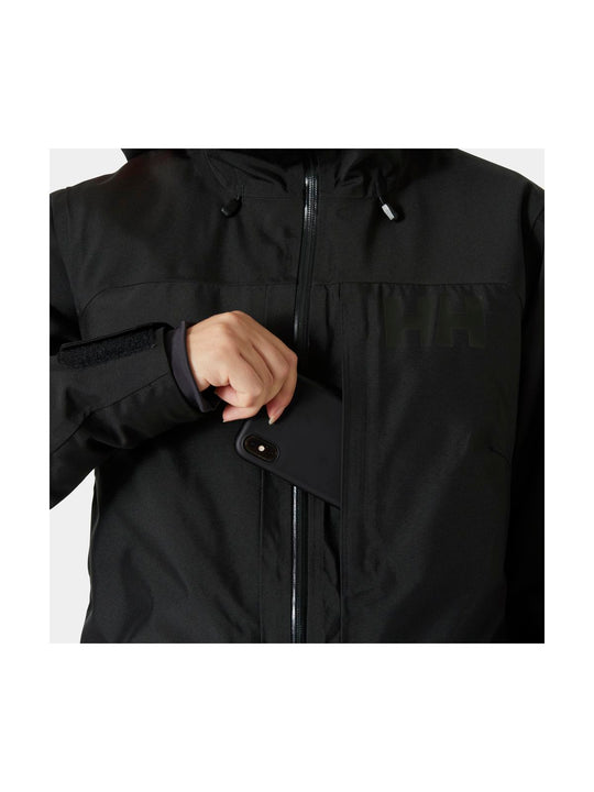 Kurtka narciarska damska HELLY HANSEN W POWDERQUEEN 3.0 JACKET czarna
