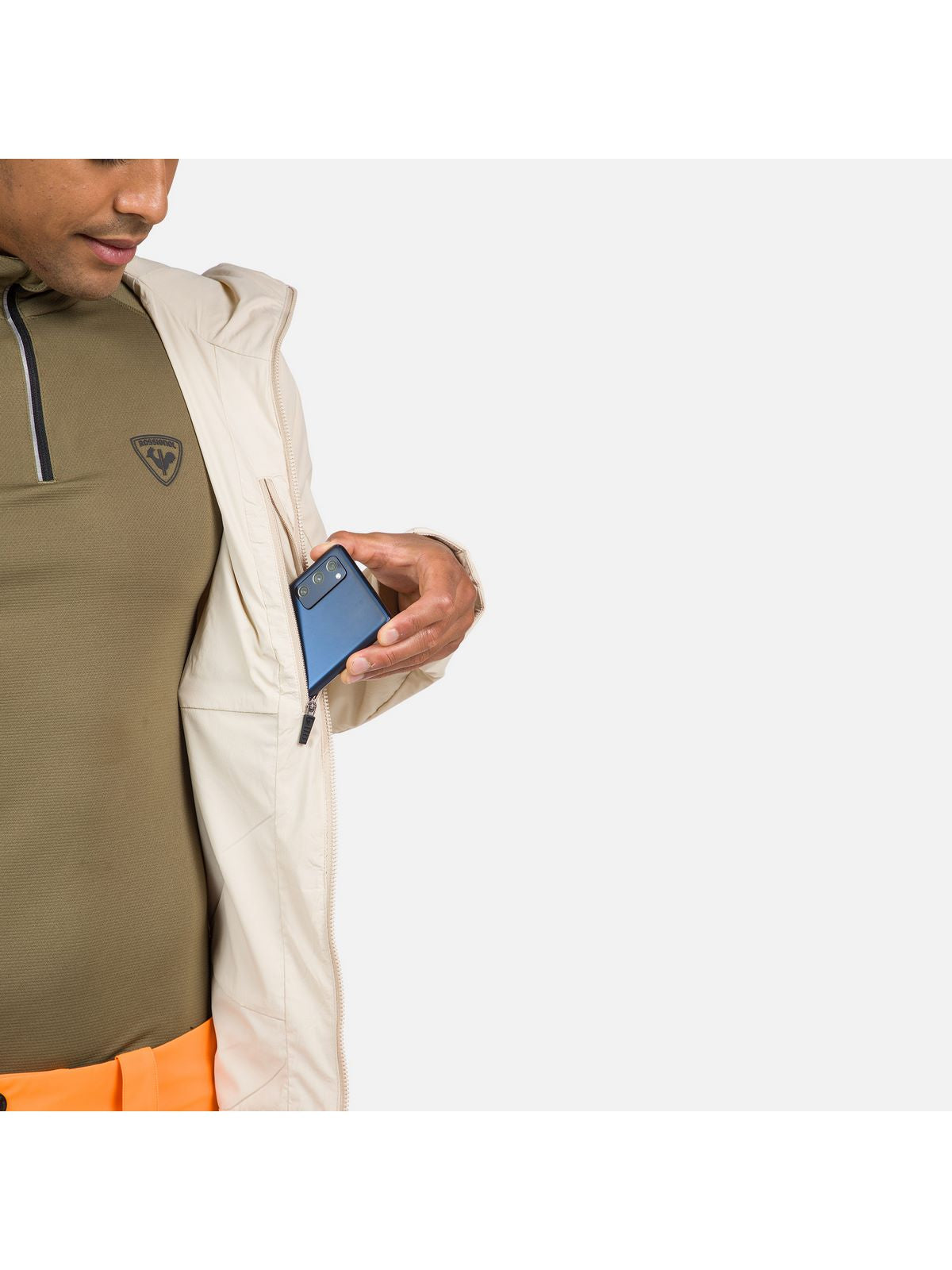 Kurtka outdoorowa męska ROSSIGNOL Opside Hoodie Jkt beżowa