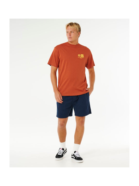 Koszulka męska RIP CURL Pacific Rinse Glass Off Tee brązowa
