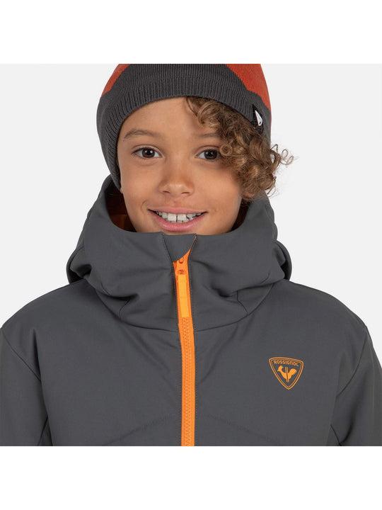 Kurtka narciarska chłopięca Rossignol Boy Siz Jkt szary - Adventure Sports
