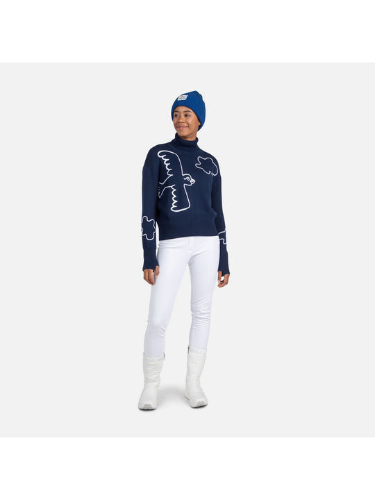Sweter Rossignol W Jcc Roll Neck niebieski - Adventure Sports
