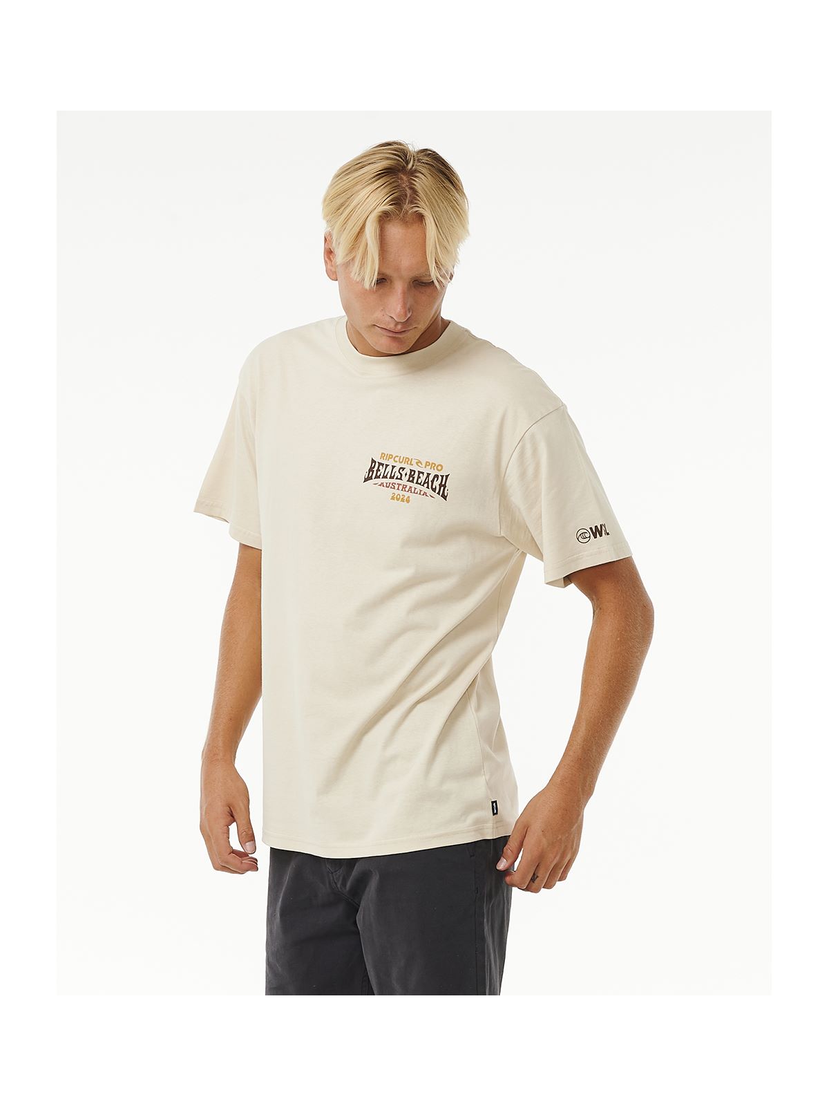 Koszulka RIP CURL Pro 24 Line Up Tee biały - Adventure Sports