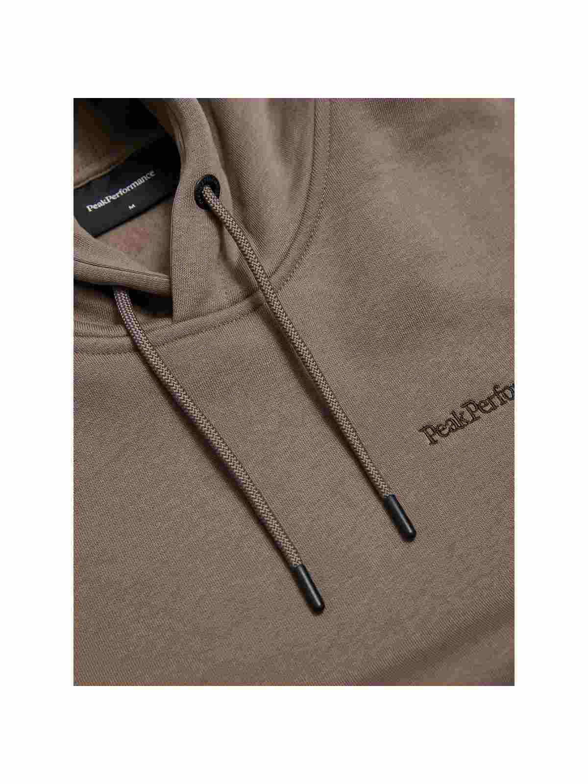 Bluza z kapturem męska PEAK PERFORMANCE Original Small Logo Hood brązowa