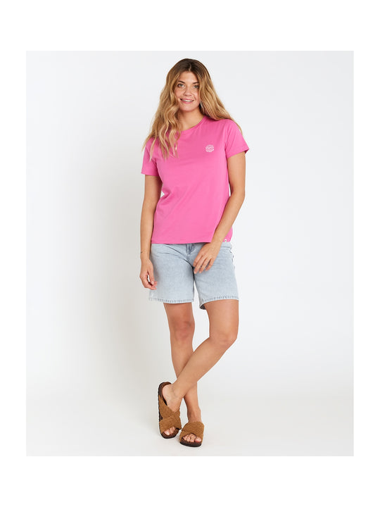 Koszulka damska RIP CURL Re-Entry Crew Tee różowa
