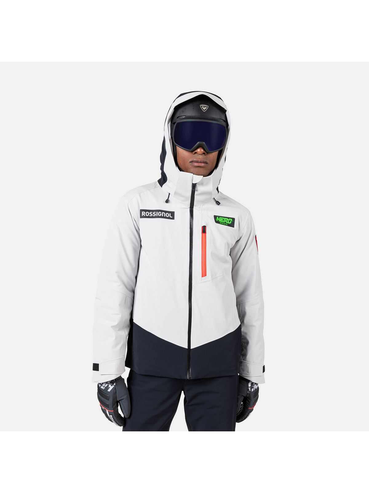 Kurtka narciarska męska ROSSIGNOL Hero Blackside Insulated Jkt szara