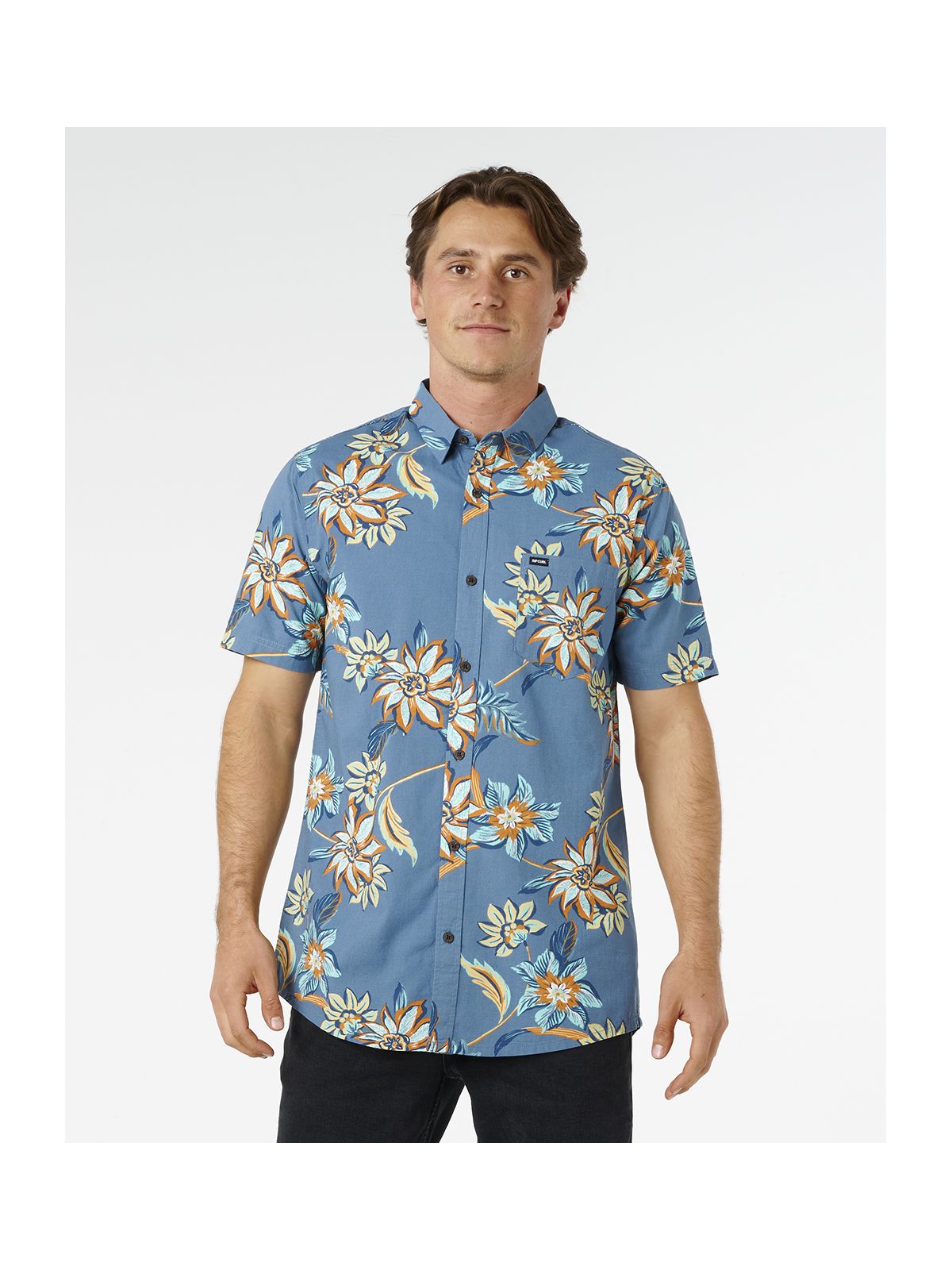 Koszula męska RIP CURL Sessions S/S Shirt niebieska