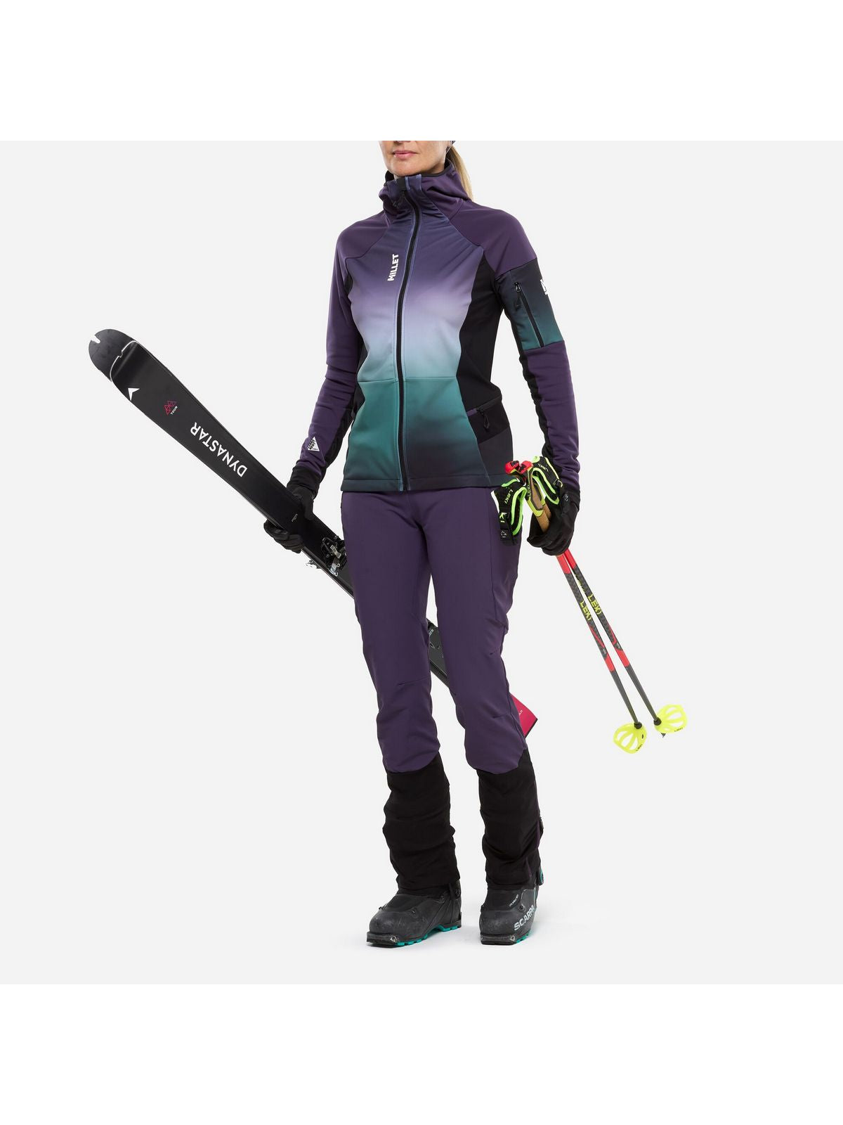 Kurtka narciarska MILLET PIERRMAENT HOODIE fioletowa