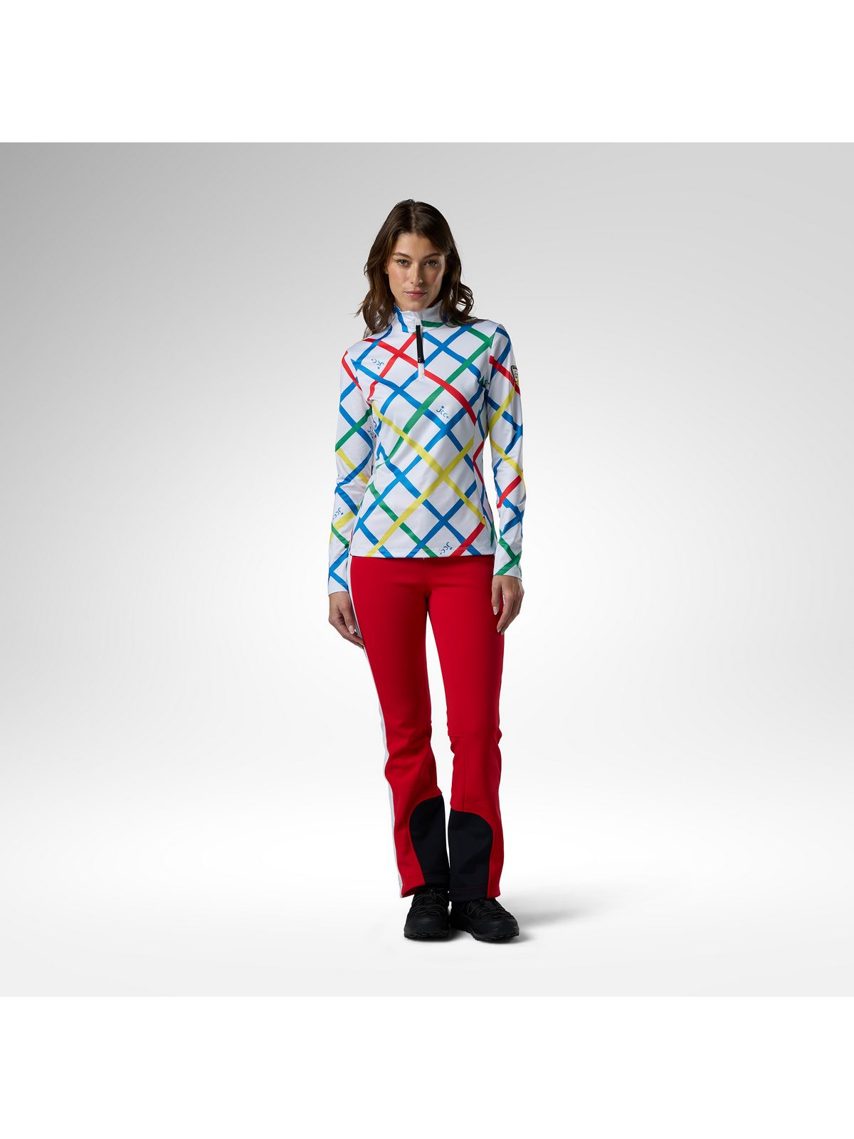 Bluza damska ROSSIGNOL W Jcc Quarter Zip First Layer multikolor