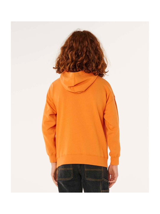 Bluza chłopięca RIP CURL Eternal Shred Logo Hood-Boy pomarańczowa
