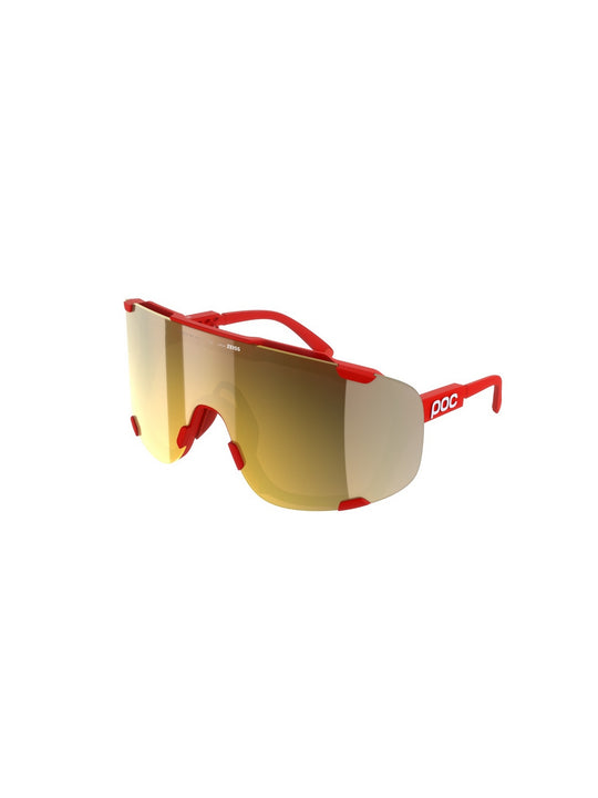 Okulary rowerowe POC Devour Mid czerwone - Clarity Road/Partly Sunny Gold cat.2
