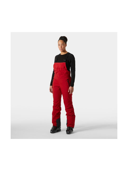 Spodnie narciarskie damskie HELLY HANSEN W LEGENDARY INSULATED BIB PANT czerwone
