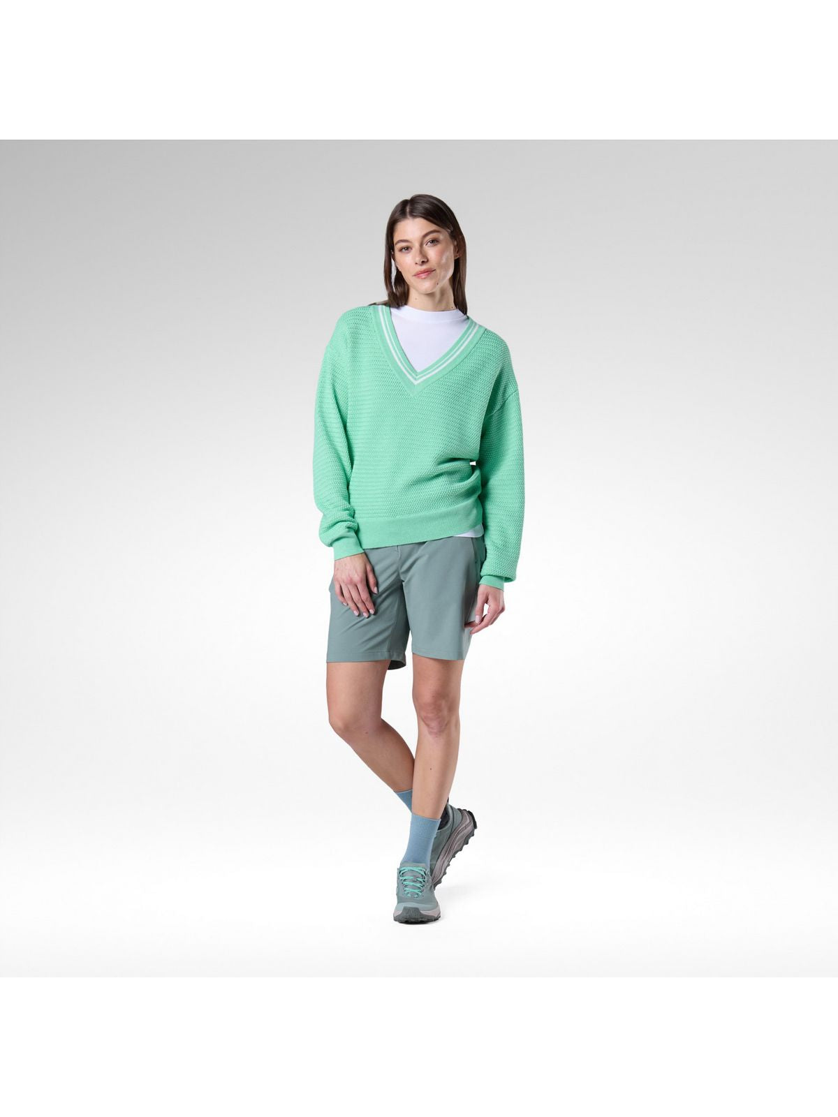 Sweter damski ROSSIGNOL W Knitted V Neck zielony