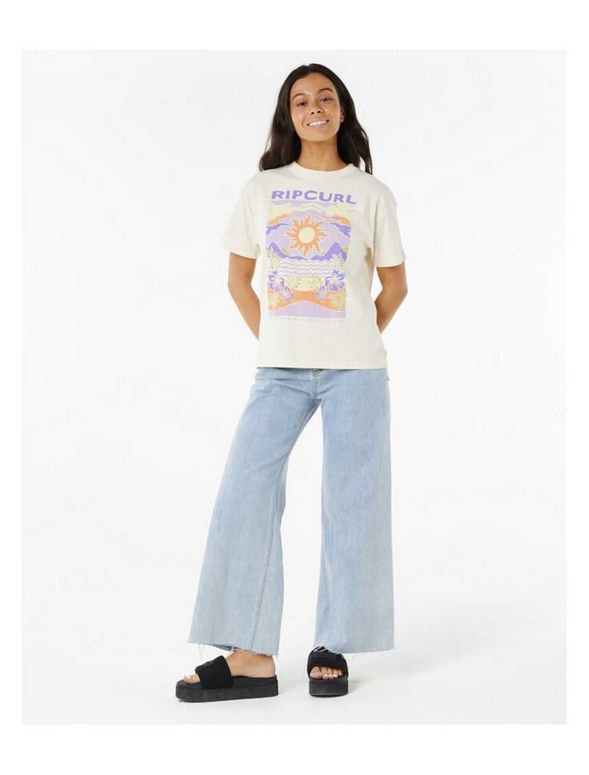Koszulka RIP CURL Dune Dancer Relaxed Tee biała
