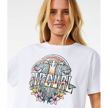 Koszulka RIP CURL Block Party Crop Tee biały - Adventure Sports

