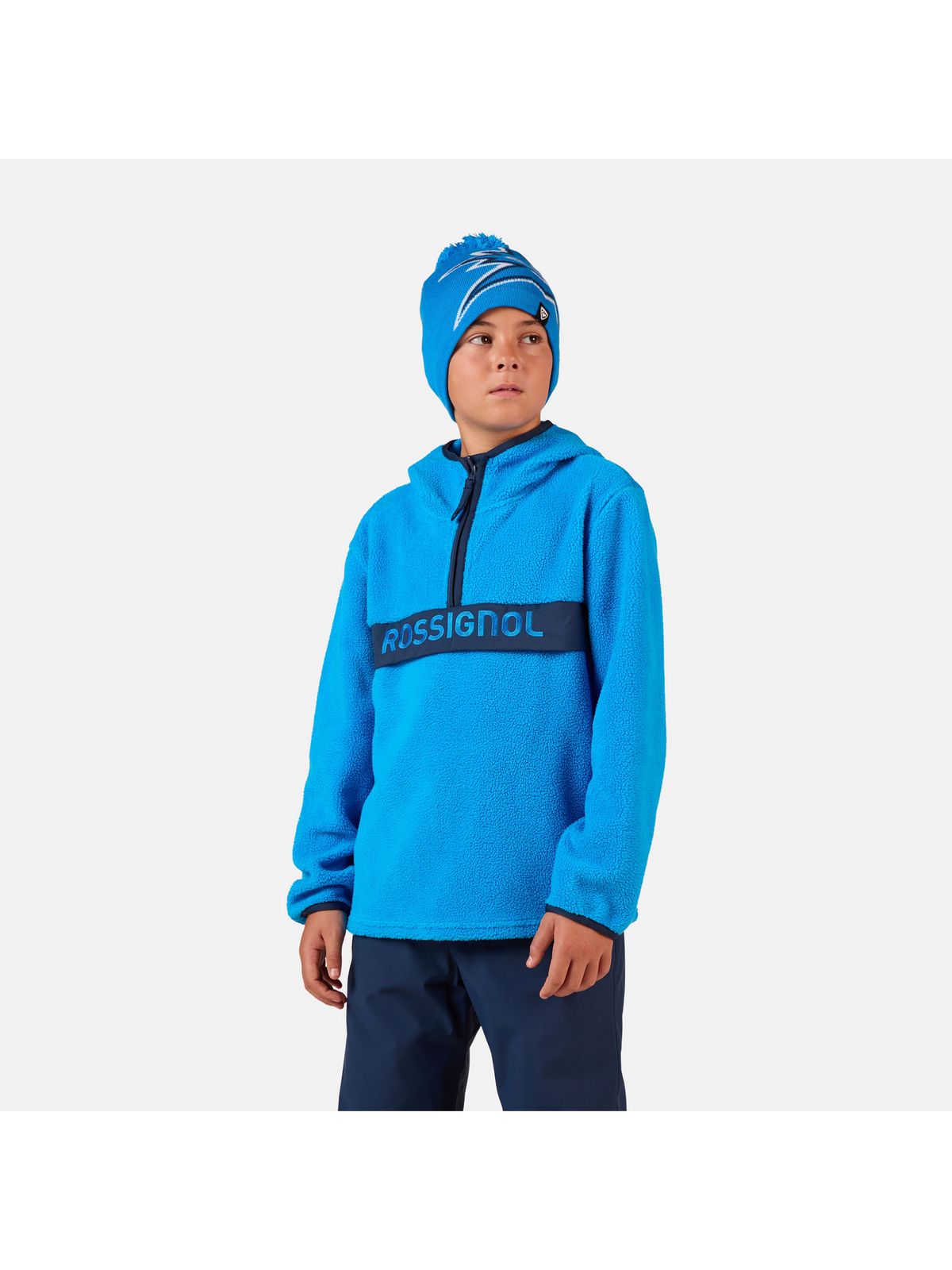 Bluza dziecięca ROSSIGNOL JR ALLTRACK ANORAK FLEECE niebieska