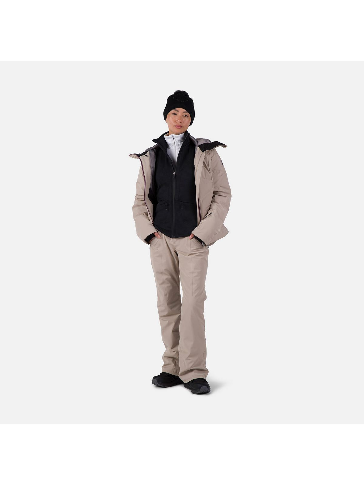 Bluza techniczna damska Rossignol W Blackside Fleece Fz czarna - Adventure Sports