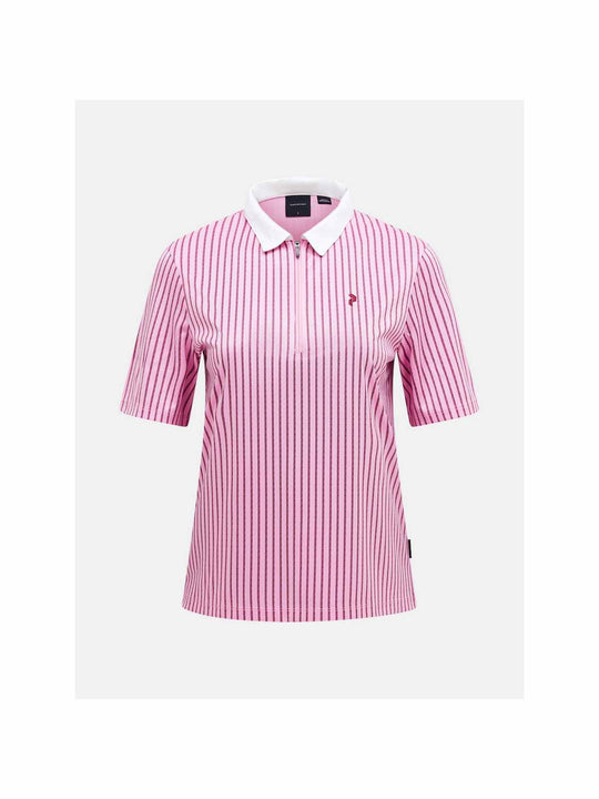 Koszulka PEAK PERFORMANCE W Graphic SS Zip Polo - Adventure Sports
