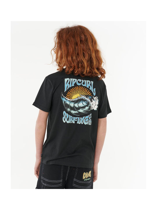 Koszulka RIP CURL HAZED &amp; TUBED TEE-BOY czarna
