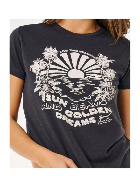 Koszulka damska RIP CURL Sun Beams Standard Tee czarna
