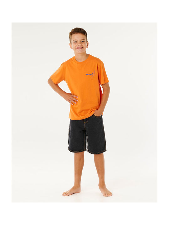 Koszulka chłopięca RIP CURL Eternal Shred Art Tee-Boy pomarańczowa
