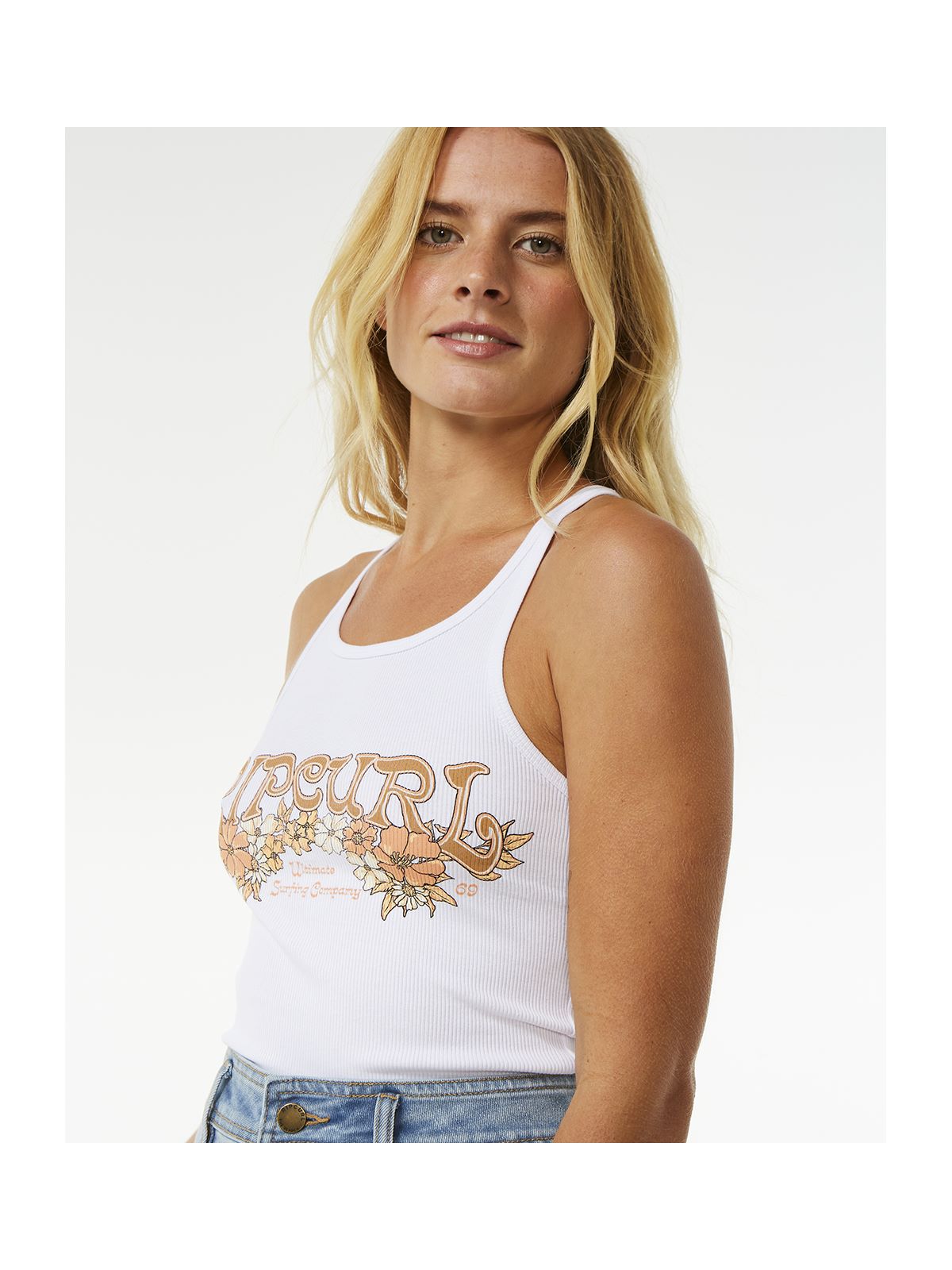Koszulka RIP CURL Endless Summer Ribbed Tank biały - Adventure Sports