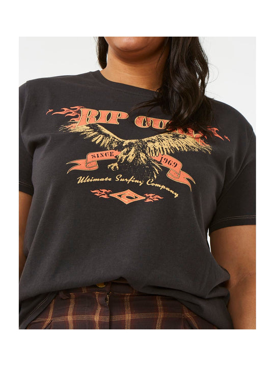Koszulka RIP CURL Ultimate Surf Relaxed Tee czarny - Adventure Sports

