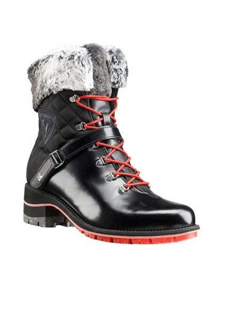 Trzewiki damskie zimowe Rossignol W 1907 Megeve czarny połysk - Buty sportowe - Adventure Sports